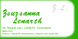 zsuzsanna lenarth business card