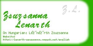 zsuzsanna lenarth business card